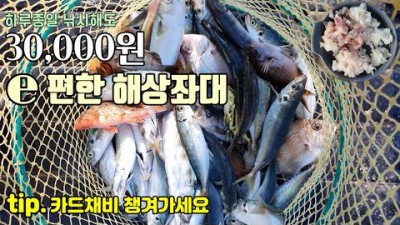 거제도 해상좌대낚시 3만원에 고등어 전갱이등 다양한 어종을 잡을수 있는 바다좌대낚시터 추천
