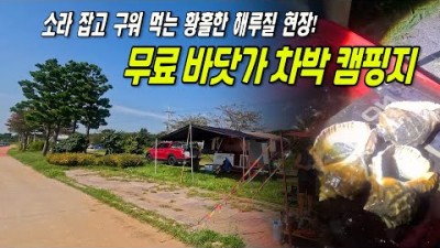 서해바다 무료 노지 캠핑 박하지 해루질 홍성 속동 가로공원 바다가 노지캠핑 가볼만한곳